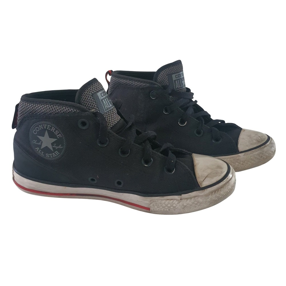 Converse Sz 2 Chuck Taylor All Star High Black Sneakers Kids Youth Unisex Shoes